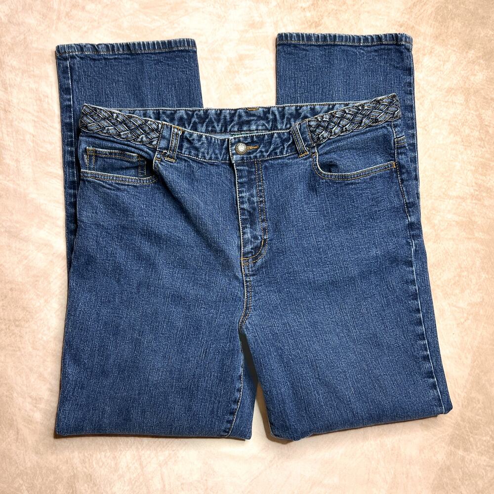 Vintage Y2K Ralph Lauren Jeans Co Braided Denim Pants High Rise Western Rodeo